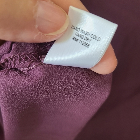 ZENANA Short Sleeve Boat Neck  Eggplant Color sheer Top Size Small NWT - Picture 5 of 5